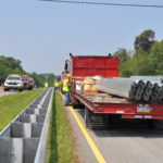 Highway Guardrail Median Installation